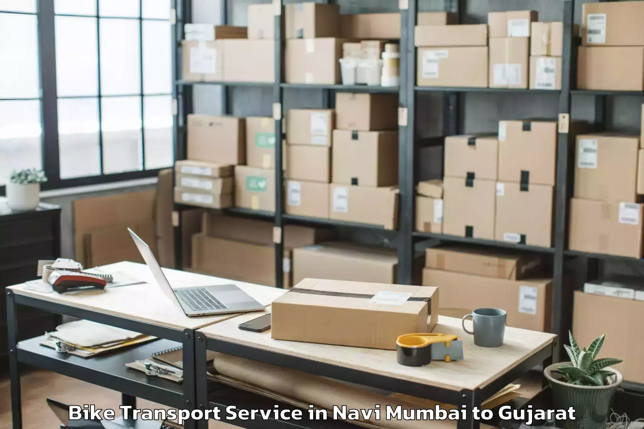 Affordable Navi Mumbai to Talod Bike Transport